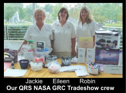 Jackie      Eileen      Robin Our QRS NASA GRC Tradeshow crew
