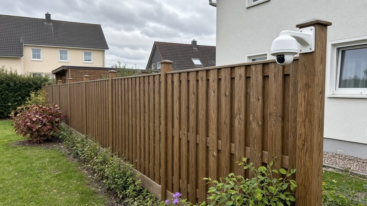 Gartenzaun zwischen zwei Grundstücken